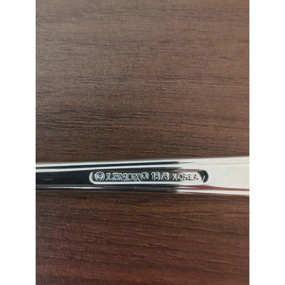 6 Lenox Hancock Frosted Teaspoon Stainless Millenium Flatware 18/8 Korea